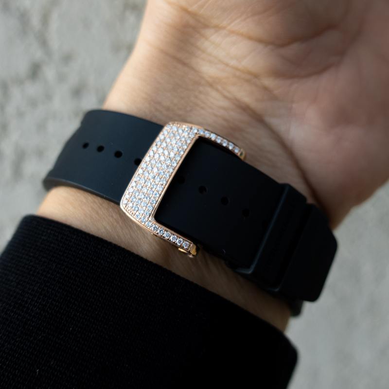 SKELETONISED AUTOMATIC – TITANIUM ROSE GOLD – DECLUTCHABLE ROTOR – CUSTOM DIAMOND SET