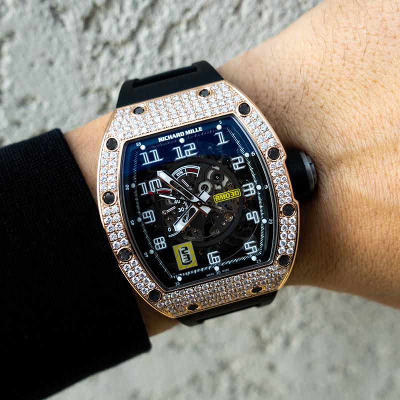 SKELETONISED AUTOMATIC – TITANIUM ROSE GOLD – DECLUTCHABLE ROTOR – CUSTOM DIAMOND SET