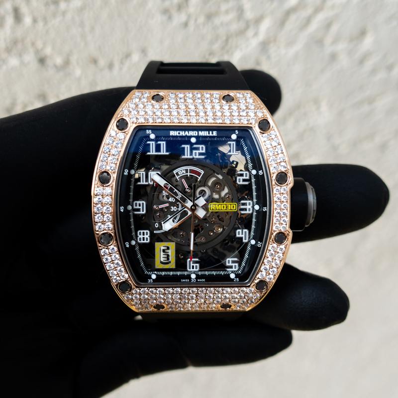 SKELETONISED AUTOMATIC – TITANIUM ROSE GOLD – DECLUTCHABLE ROTOR – CUSTOM DIAMOND SET