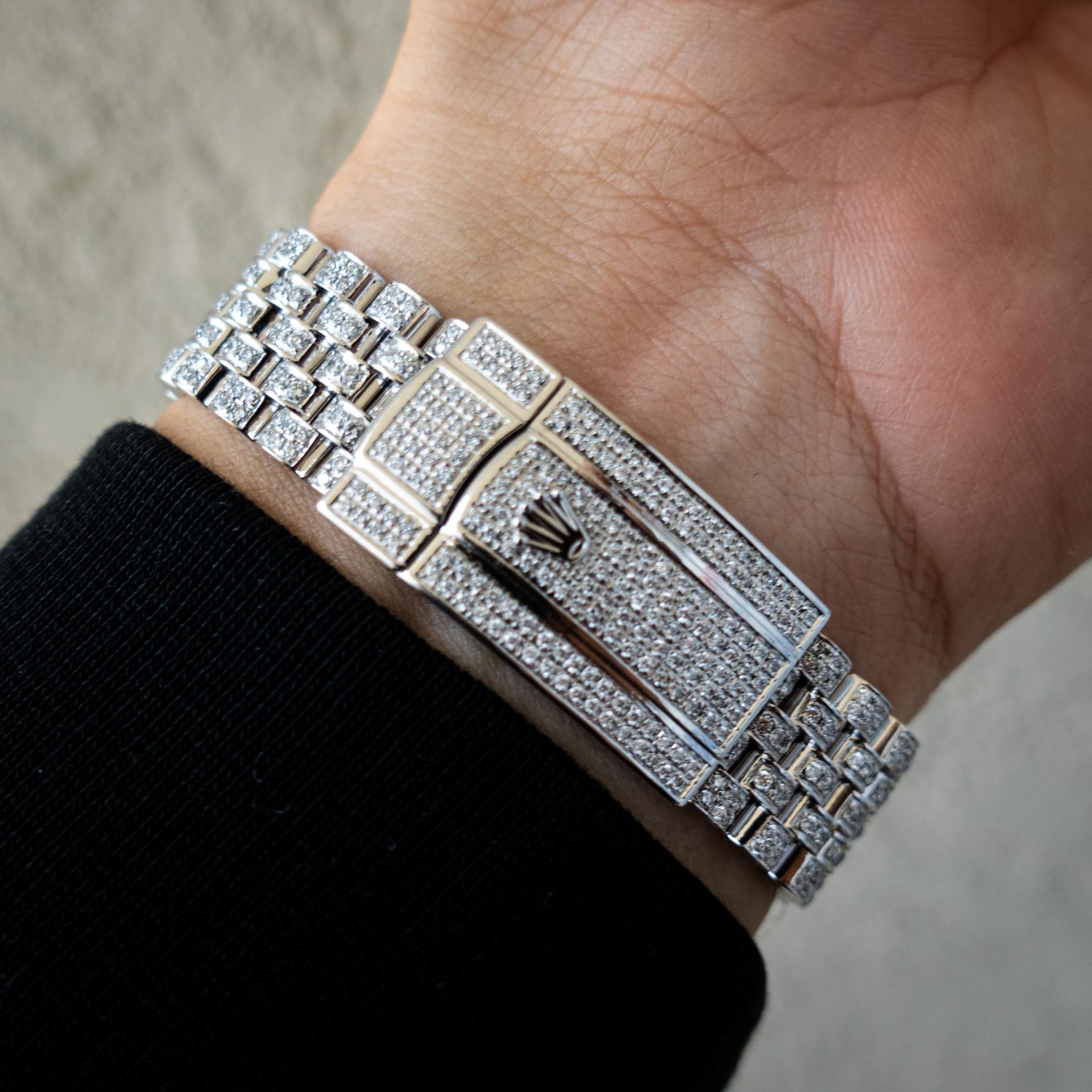 ROLEX DATEJUST 41 – OYSTERSTEEL – JUBILEE – CUSTOM DIAMOND SET – COVERT DIAL – RAINBOW