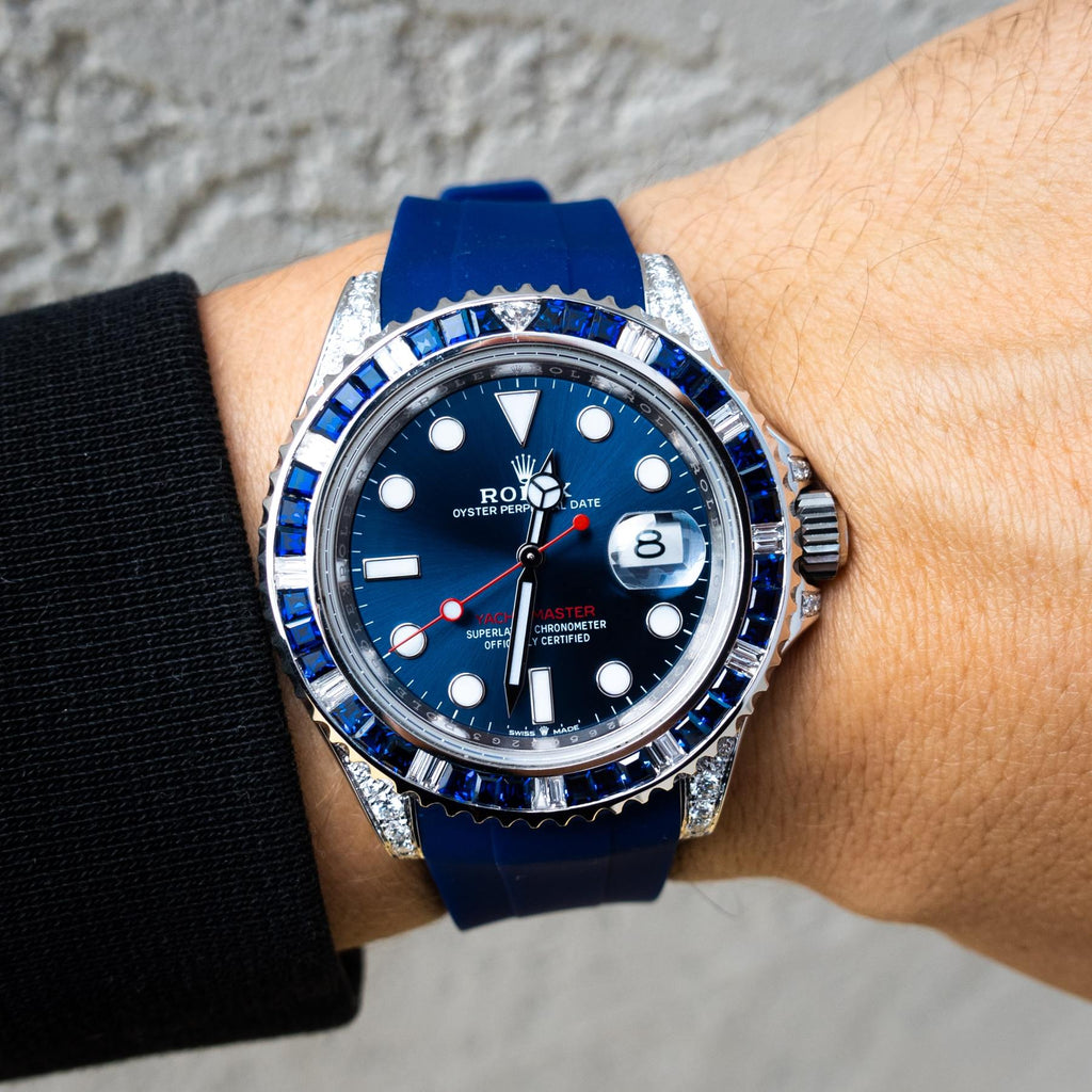 ROLEX YACHT-MASTER 40 – ROLESIUM OYSTERSTEEL – OYSTER – CUSTOM DIAMOND SET (BLUE) – HORUS BLUE